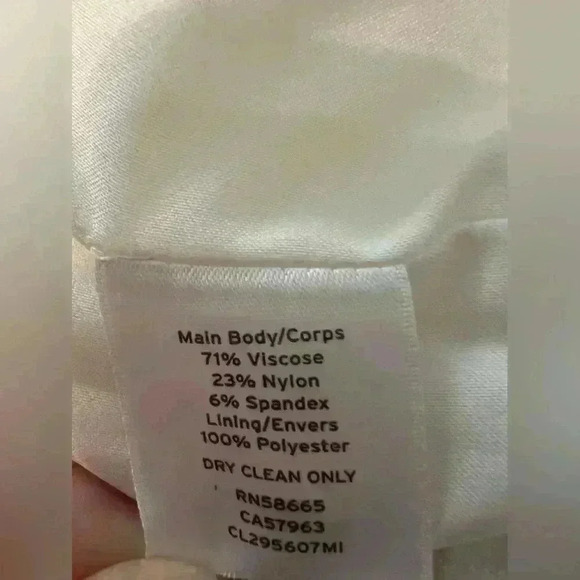 Classiques Entier Women’s size 12 White Pencil Dress. Cap sleeve. Double zip - Picture 14 of 15